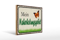 Holzschild Spruch 40X30 Cm Mein Naherholungsgebiet Garten Schild Wooden Sign