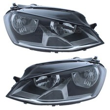 Headlights VW Golf Mk7 2012-2017 Black Inner Headlamps Drivers & Passenger Side
