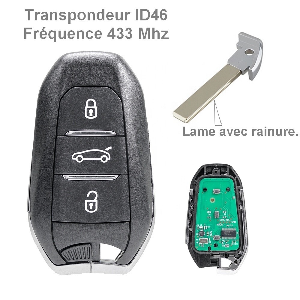 Clé Vierge Hitag Aes 4A Peugeot 308 208 3008 508 5008 Expert Partner