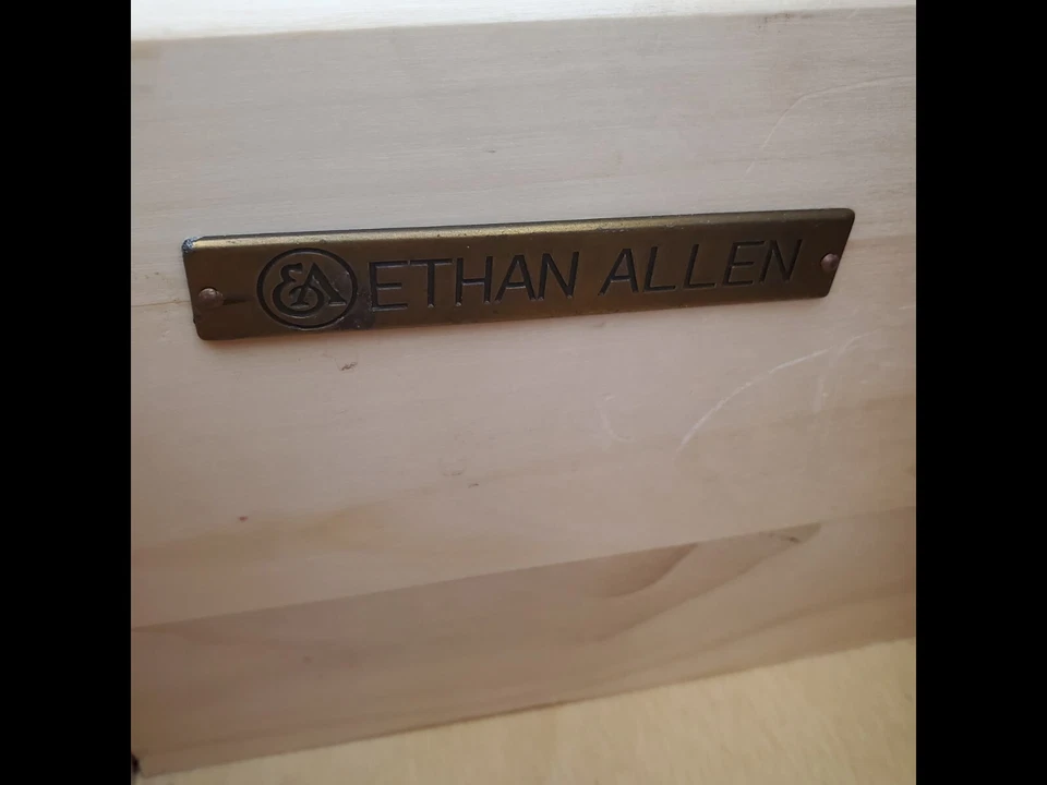 Ethan Allen Legacy Bonnetiere Armoire Wardrobe Country Beige Color - Image 4 of 4