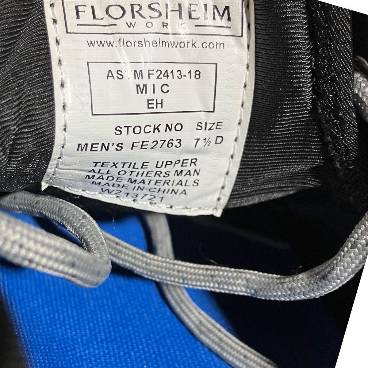 Florsheim Shoes Mens 7.5 D Grey Conway Work Comp Toe Oxford Lace‎ Up Knit EH SR Men main image 2