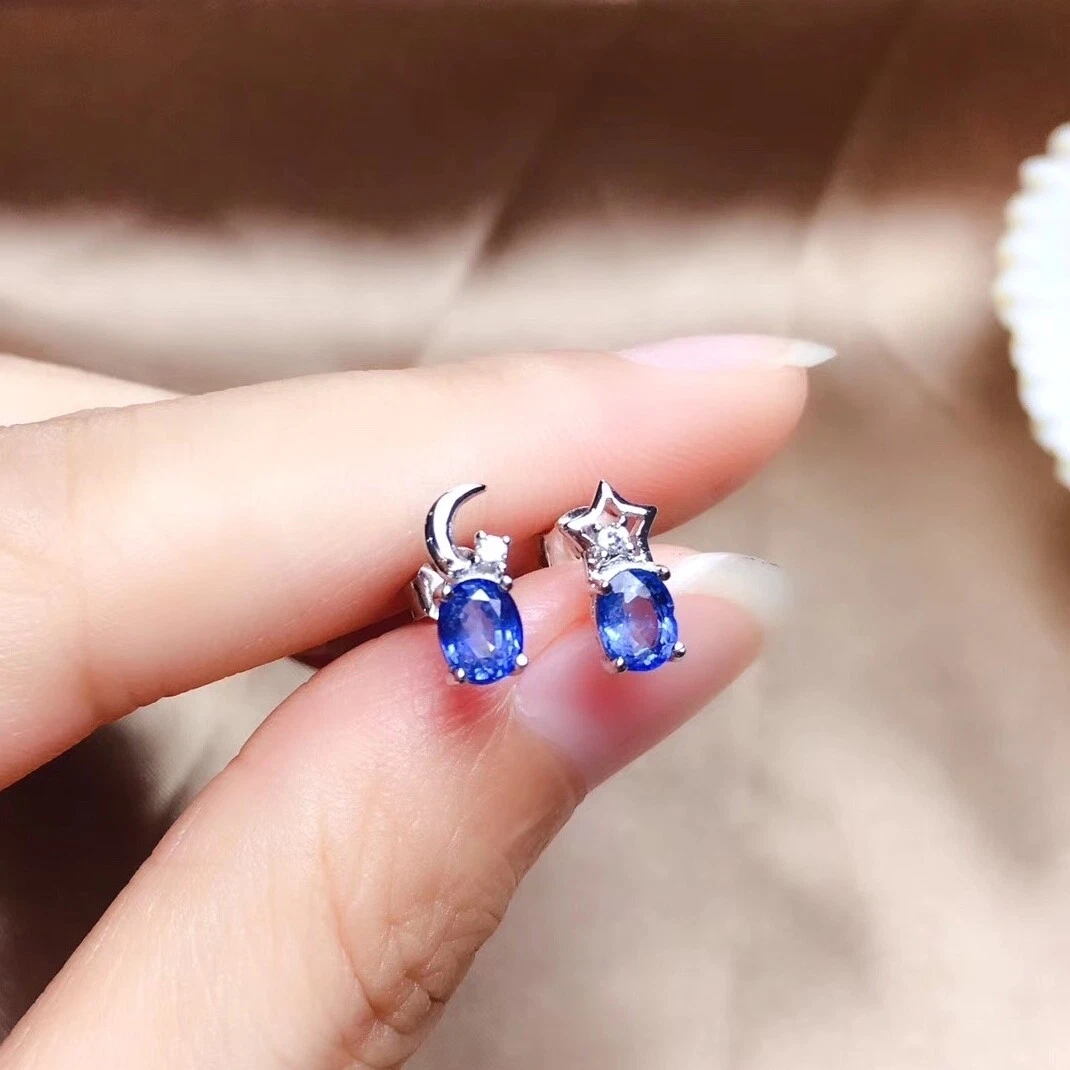 Natural cheap sapphire earrings