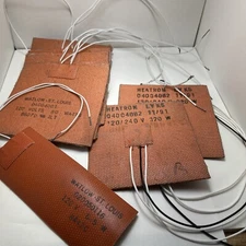 QTY 8 WATLOW & HEATRON FLEXIBLE HEAT PADS