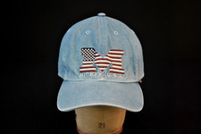 VTG Mickey Mouse USA Flag Denim Hat Cap Jean Disneyland M America 51022S