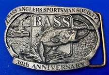 1997 Bass Bass Anglers Sportsman Society Fishing 30Th Anniversary Belt Buckle
