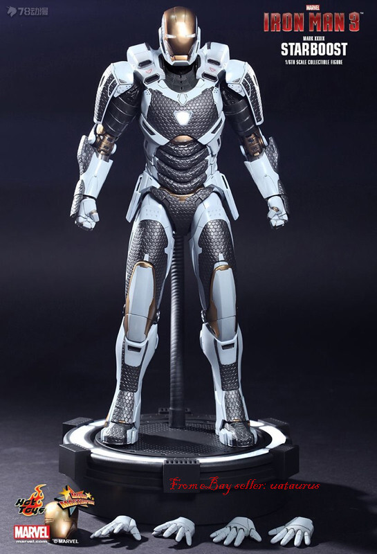 マーベルスマッシュ、ロックスター　15P 美品 Perfect HotToys 1/6 Mms214 Iron Man 3 Mk39 Starboots Gemini Armor