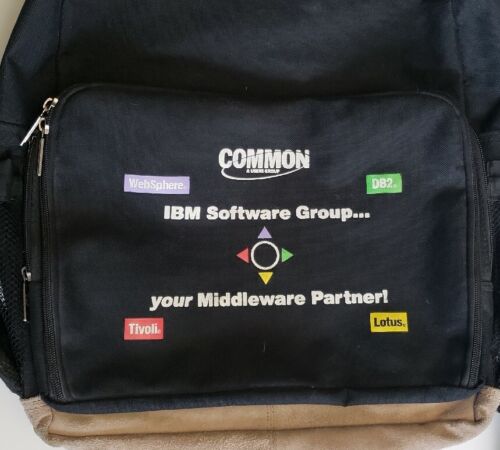 Vintage IBM Computer Backpack Bag Tivoli Software Lotus DB2 Common Websphere - Picture 2 of 14