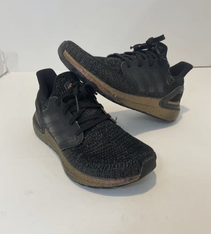 Adidas Womens Ultraboost 20 Running Shoes Black Brown FX0455 Low Top Lace Up Adidas Womens Ultraboost 20 Running Shoes Black Brown FX0455 Low Top Lace Up
