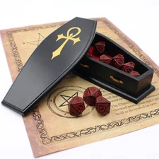 Vampire Coffin Dice Box for Role Playing Games (includes dice)