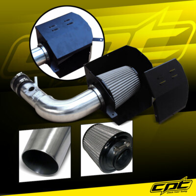 For 13-20 Scion FRS BRZ 2.0L 4cyl Polish Cold Air Intake + Black Filter Cover