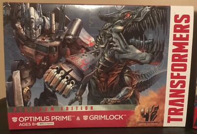 Transformers Optimus Prime AOE  PLATINUM EDITION  & Grimlock w/ Optimus 