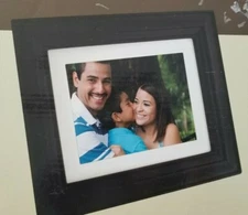 Pandigital Pantouch 8" LCD Digital Photo Frame - Black Wood Frame NIB