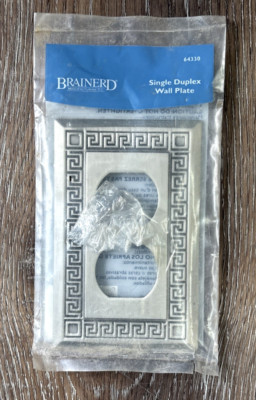 Brainerd 64330 Brushed Satin Pewter Single Duplex Wall Plate Zinc Die Cast