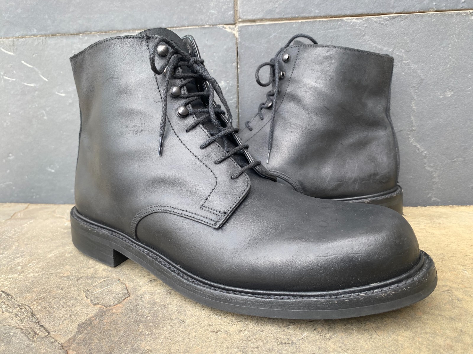 SAOLA Stivali Kingsman neri George Cleverley Taron II nuovi di zecca UK 10 5 E US 11 5