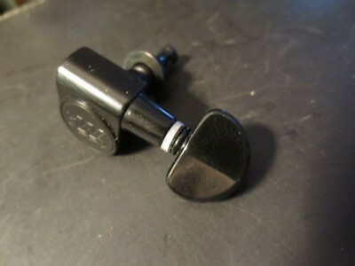 Wilkinson Guitar Tuning Peg-1 only-black w/sm butterbean knob-bass side-item 239