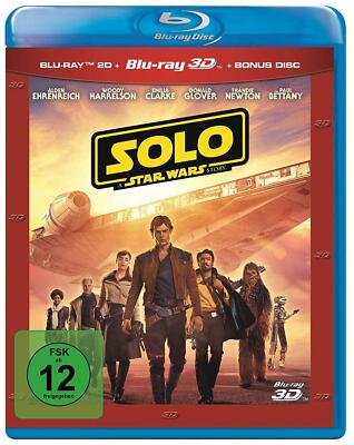 SOLO: A STAR WARS STORY (Alden Ehrenreich) Blu-ray 3D + Blu-ray Disc NEU+OVP