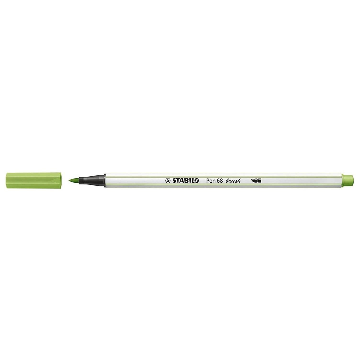 STABILO Pen 68 Brush Pens Pack of 3 Pistachio Green