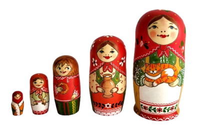 Poupées Russes En Bois: Faits À La Main Matryoshka Nesting Dolls Maiden