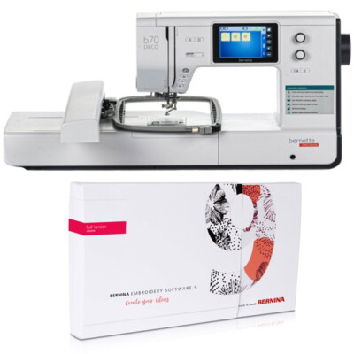 Bernette b70 Deco Computerized Embroidery Machine with V9 Creator Software