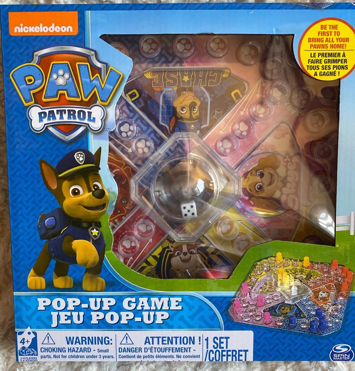 NEW Paw Patrol Marshall Chase Skye Je Pop Up Game Dice Popper Game Board  Ages 4+