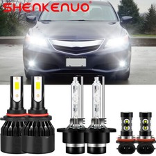 9005 D2S HID LED Headlights+H11 Fog Light Bulbs US Kit For Acura ILX 2013-2015