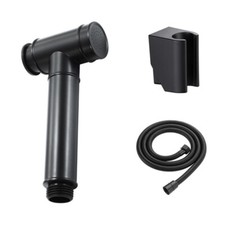 SUS Black Press Hand Held Shower Head Bidet Shattaf Hygienic ABS Wall Holder Set