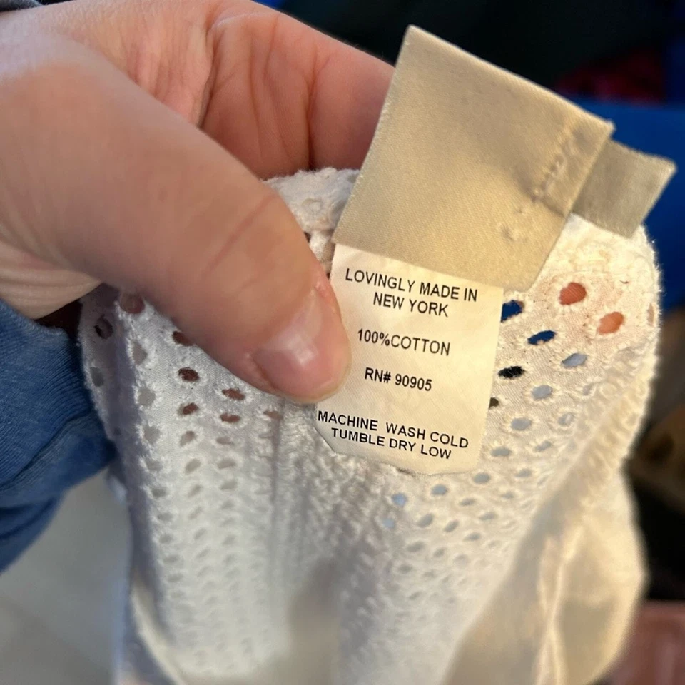 MALIA MILLS EYELET SWIM COVER WOMENS SIZE LARGE - Image 4 of 4