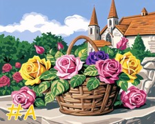 Beautiful Rose Church Printed Needlepoint Canvas FA77-3