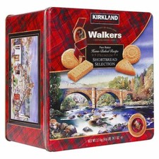 Kirkland Signature Walkers NO Cookies No Shortbread Empty Can/Tin Jewelry Box ..
