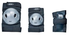 Roces Inline Skate Protective Gear 3 Pack, Knee/Elbow/Wrist. Black-Gray. 3013