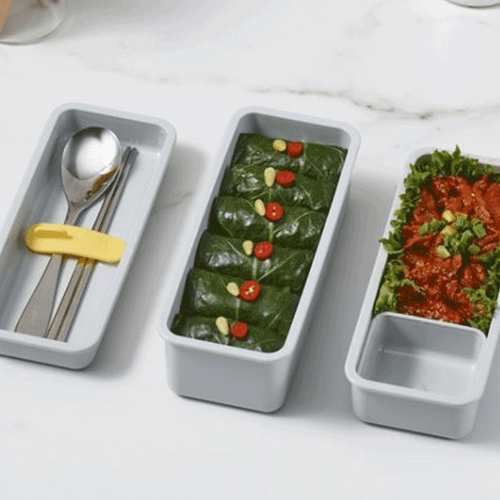 LocknLock DOSILOCK Starter Pack 4 Containers Lunch Box-Spoon,Chopsticks Included - Picture 3 of 11