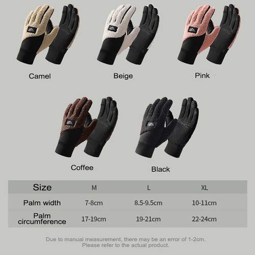 Winter Fleece Thermal Motorrad Thermal Warm Handschuhe Polar Teddy Samt Fäustlin - Bild 6 von 17