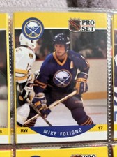 1990-91 NHL Pro Set Mike Foligno Buffalo Sabres #20