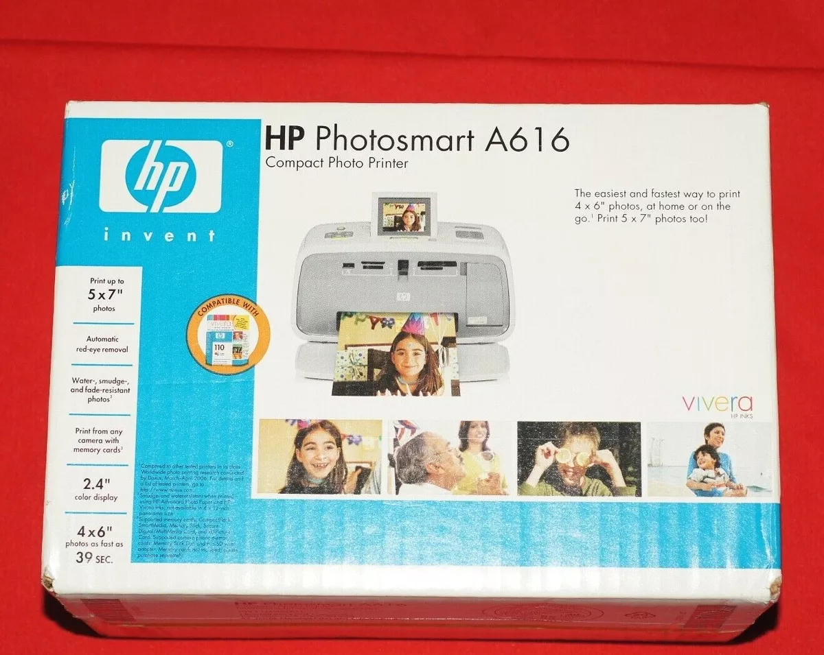 NEW Open BOX HP Photosmart A616 Compact Photo Printer (New Old Stock)