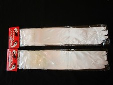 2 Opera Gloves White Theatrical One Size Fits Most 100 Nylon New