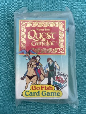 Vintage 1998 Wendy s Warner Bros Quest For Camelot Go Fish Card Game New Sealed