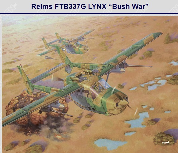 Roden 628 Cessna Skymaster Reims FTB337G Lynx Bush war US, 1/32