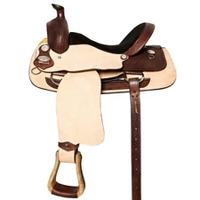 Premium Western Leather Barrel Racing Saddle with Tack Set – Seat Sizes 14"-18"