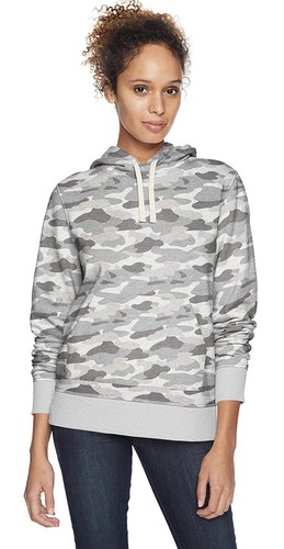 Gray Camo Fleece Pullover Hoodie~ Size 