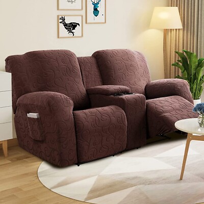 Waterproof Recliner Slipcovers Leaf Jacquard Recliner Chair Covers Stretch