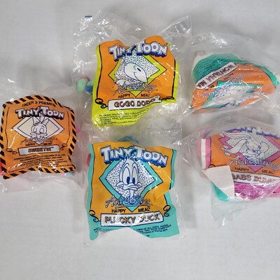 5 Tiny Toon Adventures McDonalds Happy Meal Toys Plucky Babs Sweetie Dodo Max