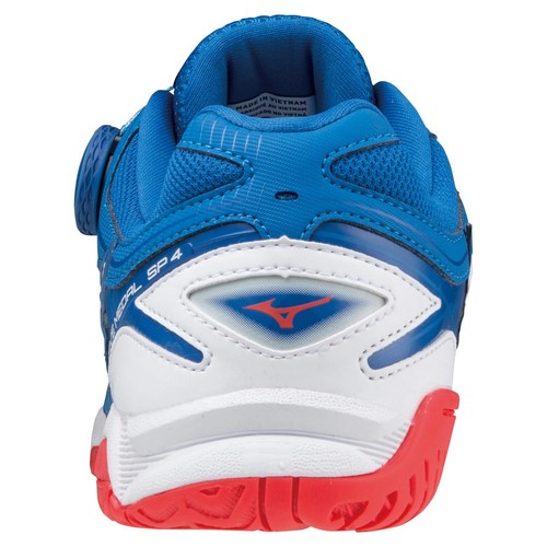 Mizuno Table Tennis Shoes WAVE MEDAL SP4 BLUE /WHITE /RED 81GA2112 22