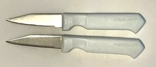 Farberware Serrated Pairing Knives Set of 2 White Plastic Handles