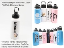 Personalized Insulated Sports 18/32oz Hydro Water Bottle Custom Engraved Free