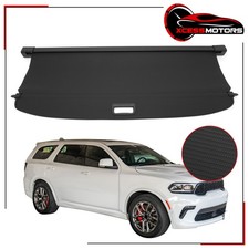 For 11-25 Dodge Durango Rear Trunk Cargo Cover W/3rd Row Carbon Fiber Texture