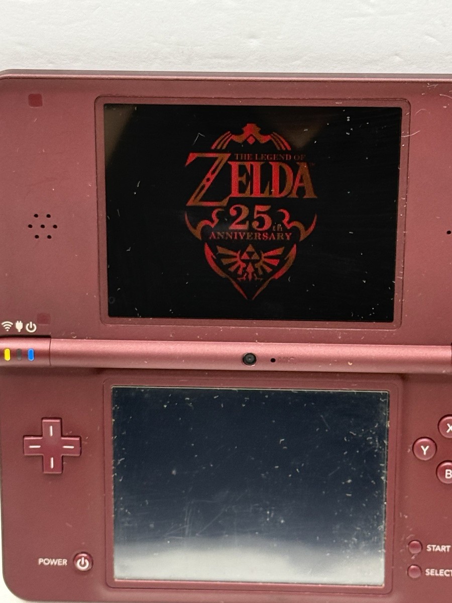 Nintendo DSi XL Burgundy Handheld Console Comes with Zelda 25