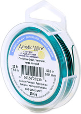 , 20 Gauge Silver Plated Tarnish Resistant Colored Copper Craft Wire, Christmas