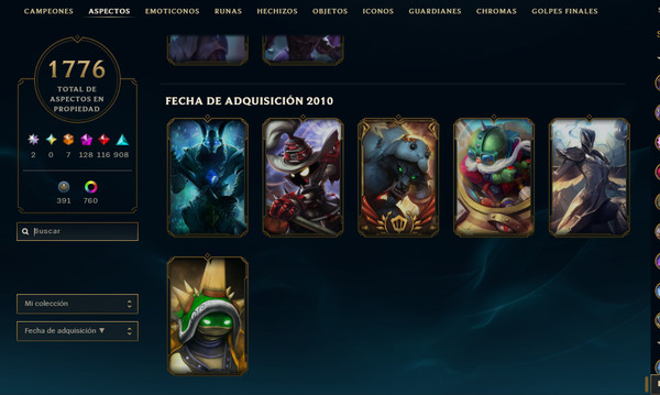 cuenta LOL con todas las skins Diamante en solq y flex , se  negociar