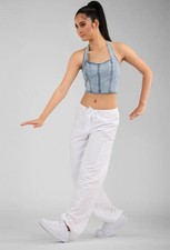 Dance Pre-Owned Crop Tank Large Child Weissman 17212 Denim Halter Jazz Tap