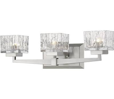 Z-Lite 1927-3V-BN-LED Rubicon Vanity, 3-Light 39 Total Watts, Brushed Nickel